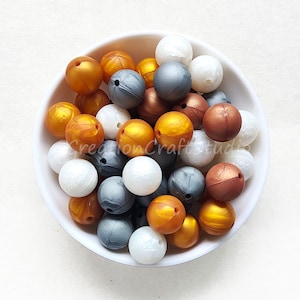 Soft Silicone Ball, DIY Necklace Jewelry Making, 12/15mm Round Silicone Beads, 4 Colors Mix Silicone Beads, Bulk Silicone Beads