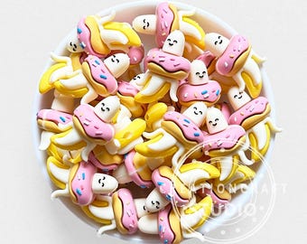 3D Banana Donut Focal Beads,Wholesale Silicone Loose Beads for Pen Charm Accessories