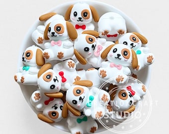 Animal 3D Dog Focal Beads,Shape Silicone Beads,DIY Beaded Pen