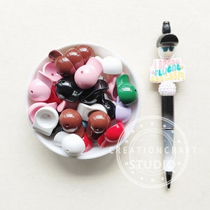 Cap Fokalperlen, Mix Cap Acrylperlen, Stift Fokalperlen