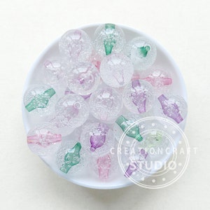 20mm Acrylic Transparent Bubble Beads, 20mm Beads, Mix Color Chunky Bubblegum Acrylic Beads