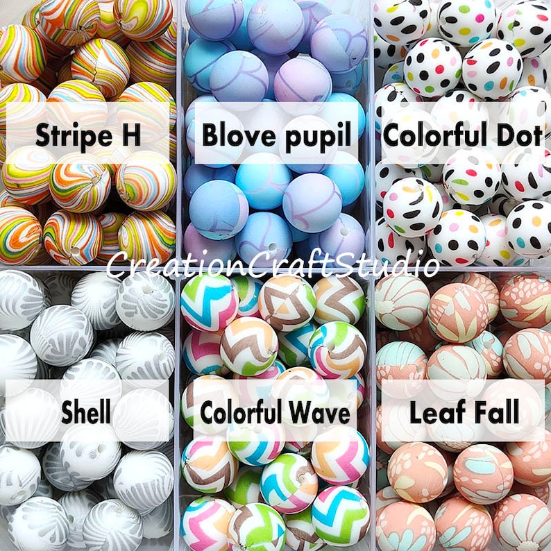 10 100pcs Bulk Silicone Beads Round Loose Beads 12/15mm Etsy