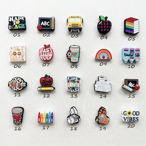 Teacher Beads, School Focal Silicone Beads