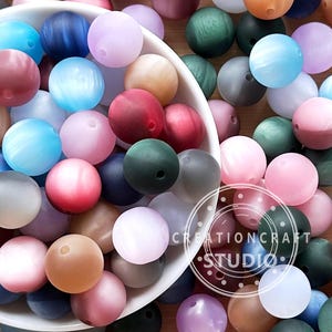 16 mm gefrostete Schimmer Acrylperlen,runde Gumball Perlen,lose Acrylperlen DIY Stift