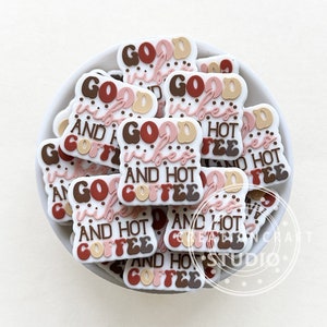 Good Vibes And Hot Coffee Silicone Beads, Focal Beads