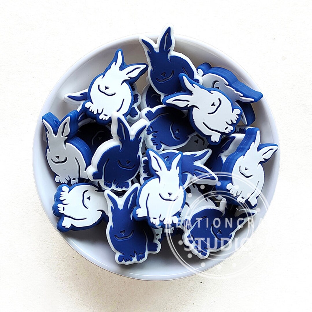 Cute Rabbit Beads, Bulk Silicone Beads, Soft Beads, DIY Pens Jewelry