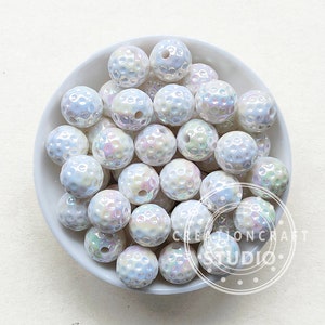 16/20mm UV Golf Balls Bubblegum Beads, Round Acrylic Loose Beads,Golf Ball Acrylic Beads