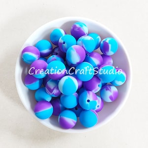 Cuentas de silicona redondas, pulsera DIY, llavero, brazalete, llavero, cuentas redondas de 12/15 mm, cuentas de silicona teñidas, cuentas al por mayor