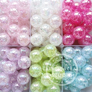  White Opaque Metallic Crispy Bingsu (RFS) Beads for