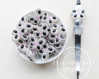 Sparkling Butterfly Dangle Beads, Pen Focal Beads, Butterfly Beads