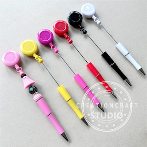 Retractable Beadable Pen for Nurse,DIY Beaded Pen,Beadable Bar Blank,Craft Beading Accessories