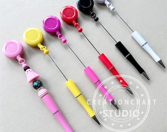 Retractable Beadable Pen for Nurse,DIY Beaded Pen,Beadable Bar Blank,Craft Beading Accessories