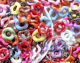 16 mm UV bunt gewellt Spacer, Mix Spacer Beads, gewellten Acryl Spacer, lose Spacer Beads