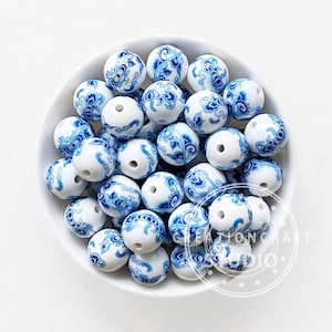 Loose 16mm Acrylic Gumball Beads,Print Acrylic Ball,Bubblegum Beads,for Necklace Craft