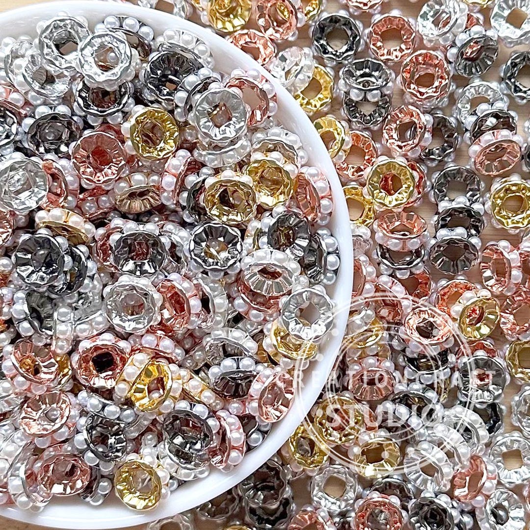 Lot De 10 000 Perles Spacer En Résine 4 Mm Couleur Argent - Pour Création De Bijoux - Neuf