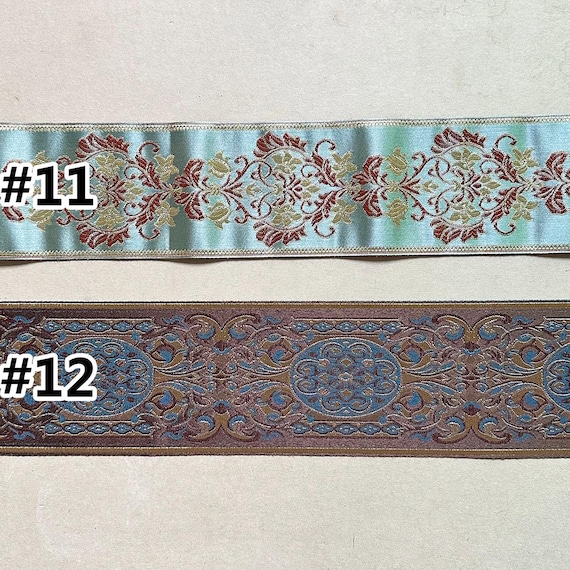 Nastro Ricamato Fiori Vintage 8cm | Pizzo Colorato Per Cucito Fai-da-te