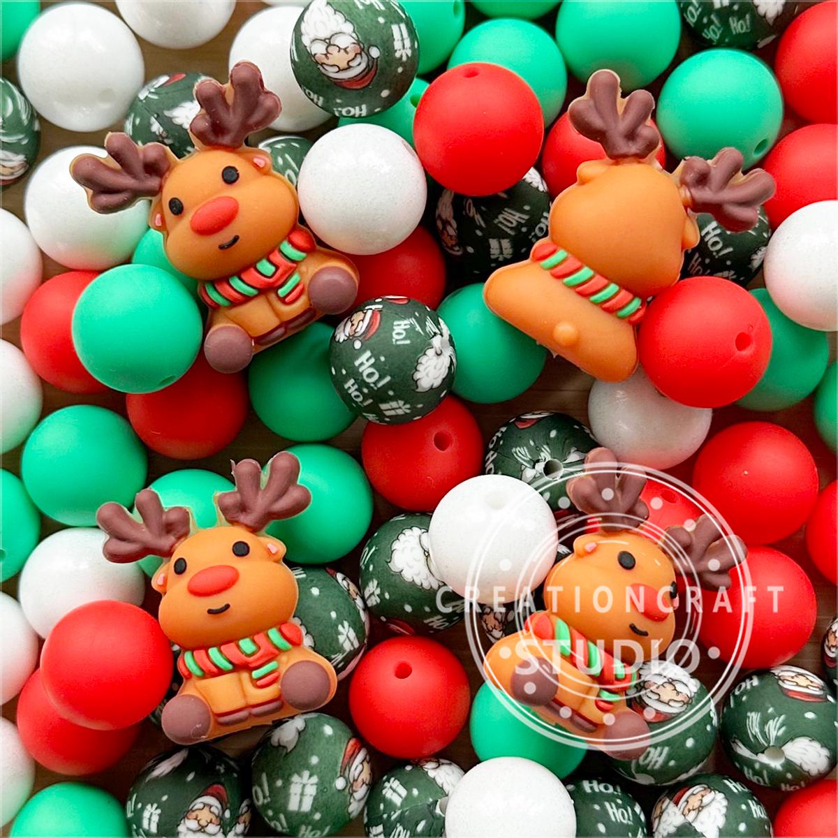 Christmas Gnome Gumball Beads - 43 Christmas Gnome Gumball Beads - 43