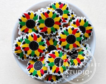 African Daisy Focal Beads, African Daisy Flower Silicone Beads, Daisy Shape Beads, Wholesale Beads