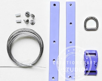 New Beadable Dog Collar Accessories Kit Quick Release Buckle,D Ring,DIY Beaded Pet Necklace