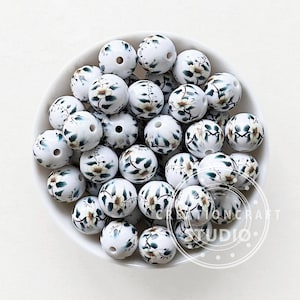 Print Loose 16mm Acrylic Beads,Round Bubblegum Beads,16mm Gumball Beads,DIY Keychain