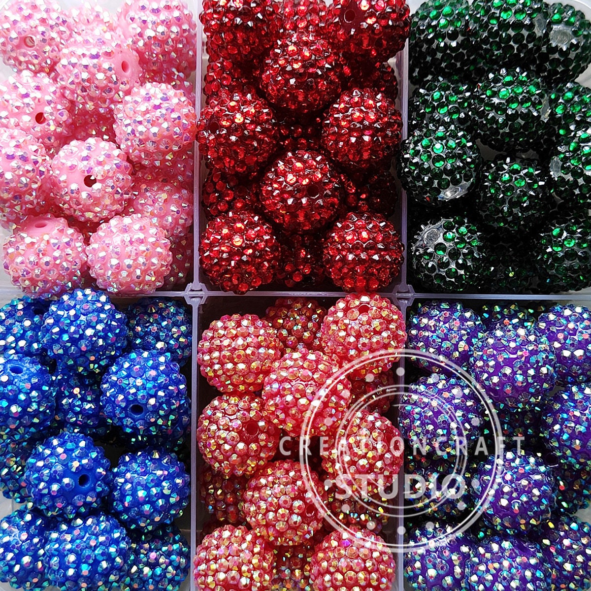 40Pcs 10 Style Resin Rhinestone Beads Chunk Beads Acrylic Round Beads 20mm  Chunky Beads for Jewelry Making Large Resin Beads Berry Bead Bracelets  Earrings Supplies Mixed Color DIY Craft 
