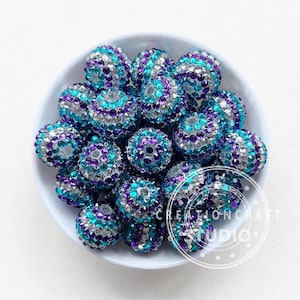 20mm Rhinestone Ball, Chunky Bubblegum Beads, Acrylic Beads for Pen, Bling Ball
