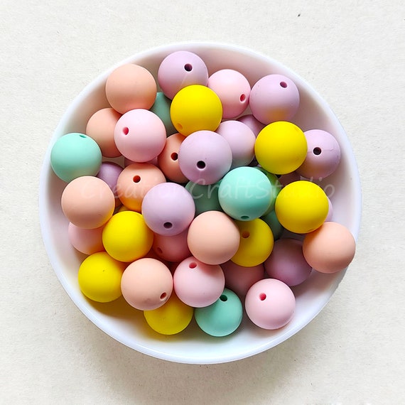 Round Silicone Beads, Silicone Pearl, 12mm 15mm Bulk Silicone Beads, Loose  Beads Accessories 