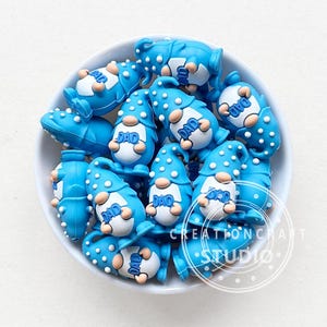 3D Vatertag Gnom Focal Perlen, Papa Silikonperlen, Perlen für Stift, Silikon-Bulk-Perlen