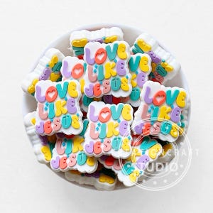 Love Like Jesus Beads,Soft Beads,Christian Beads,Focal Beads,Bulk Beads for Jewelry Making
