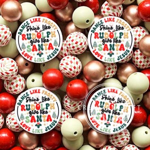 Weihnachtsperlen,Focal Beads Mix Pack,Silikon Lose Perlen, Perlen Schüttgut, Verschiedene Perlen, Schlüsselanhänger Perlen