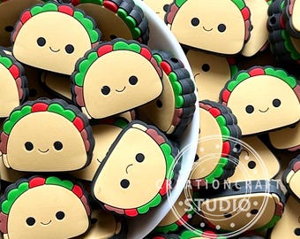 Taco Shape Focal Beads, Mexican Food Bead DIY Beaded Pen Bag Charm Craft