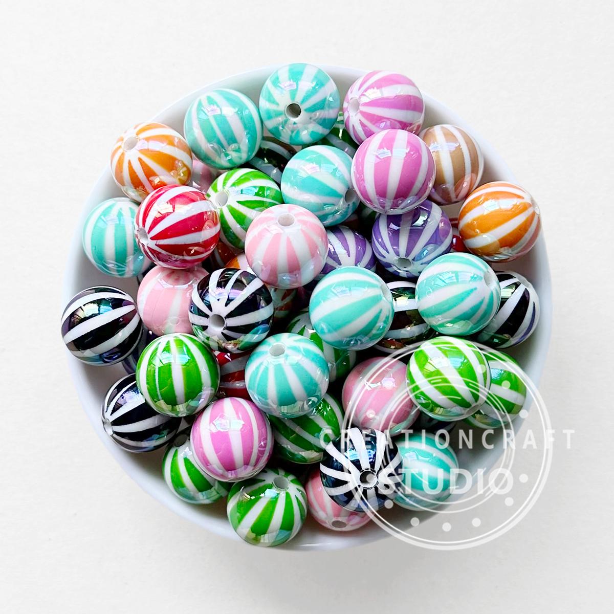 16mm Uv Balloon Acrylic Beads,Gumball Beads,Bulk Beads,Random Mixed Color Beads