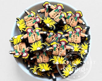 Autumn Scarecrow Shape Loose Beads,Fall Focal Beads DIY Keychain Craft Pen