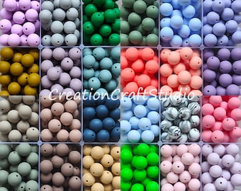 12/15mm Silicone Beads, Round Loose Silicone Beads, Wholesale Beads