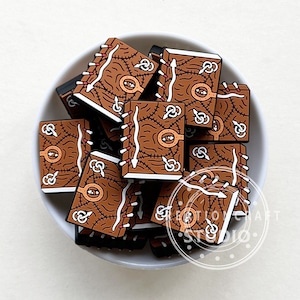 Halloween Book Focal Silicone Beads, Bulk Beads