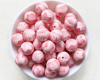 New Print Round Silicone Beads, Bulk Silicone Beads, 12/15mm Silicone Beads, Wholesale Silicone Beads, Silicone Loose Beads