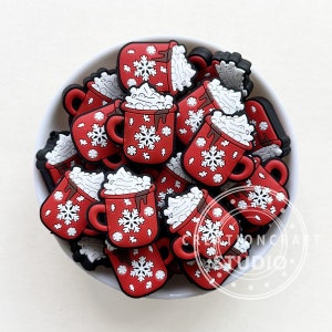 Christmas Mug Focal Silicone Beads