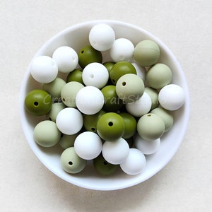 Round Mixed 3 Colors Silicone Beads, 12/15mm Silicone Beads, Beaded Accessories, DIY Keychain