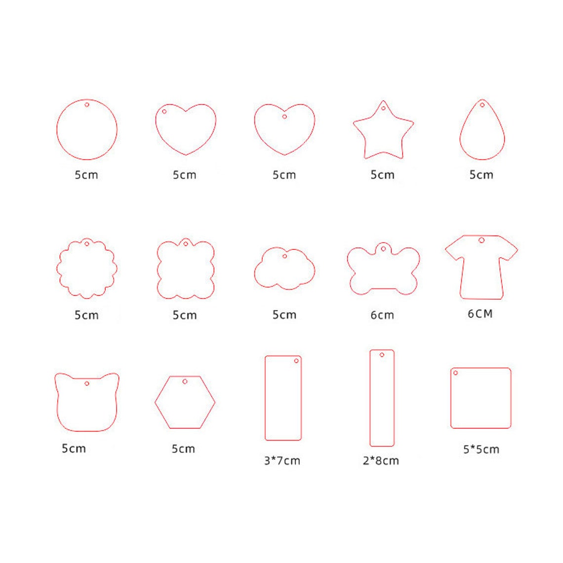Clear Acrylic Disc Blanks Disc Shapes With Holes Wholesale - Etsy