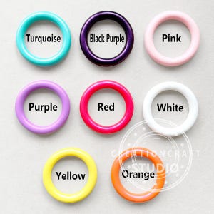 Anello in silicone opale da 65 mm, anello in silicone, anello in silicone grande con 2 fori, per ornamento di gioielli, anello a O