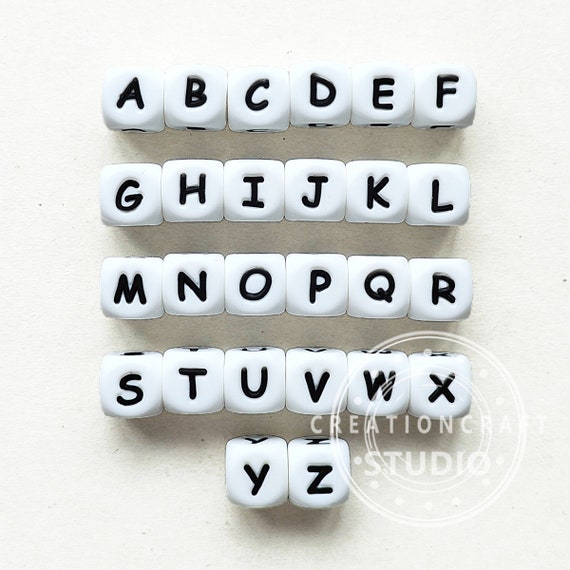 Silicone Beads Alphabet Beads Square Beaded Food Grade DIY Beads - China  Silicone Beads and Loose Beads price