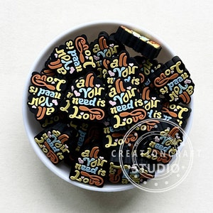 All You Need Is Love Focal Silicone Beads, Silicone Focal beads