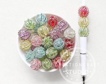 18mm UV Acrylic Rhinestone Chain Beads,Fancy Gumball Beads,Beadable Pen DIY