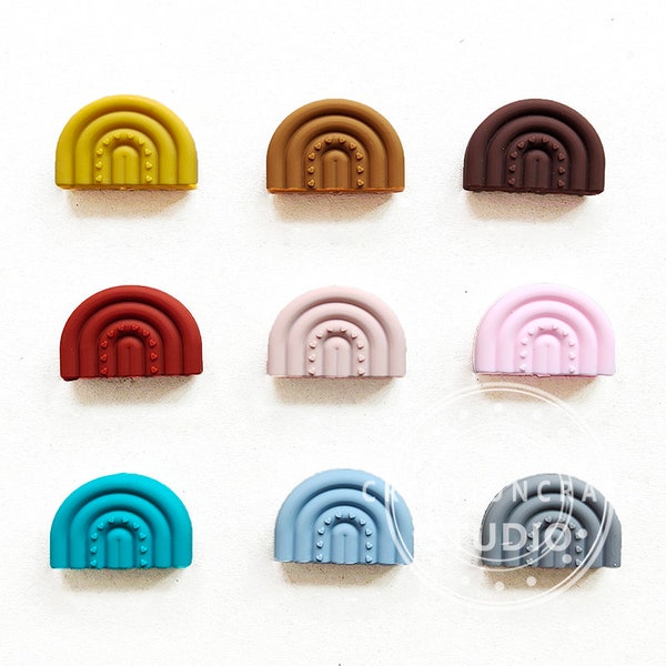 Rainbow Beads, Silicone Rainbow Focal Beads, Bulk Silicone Beads, DIY Necklace Women Gift Making, Wholesale Beads