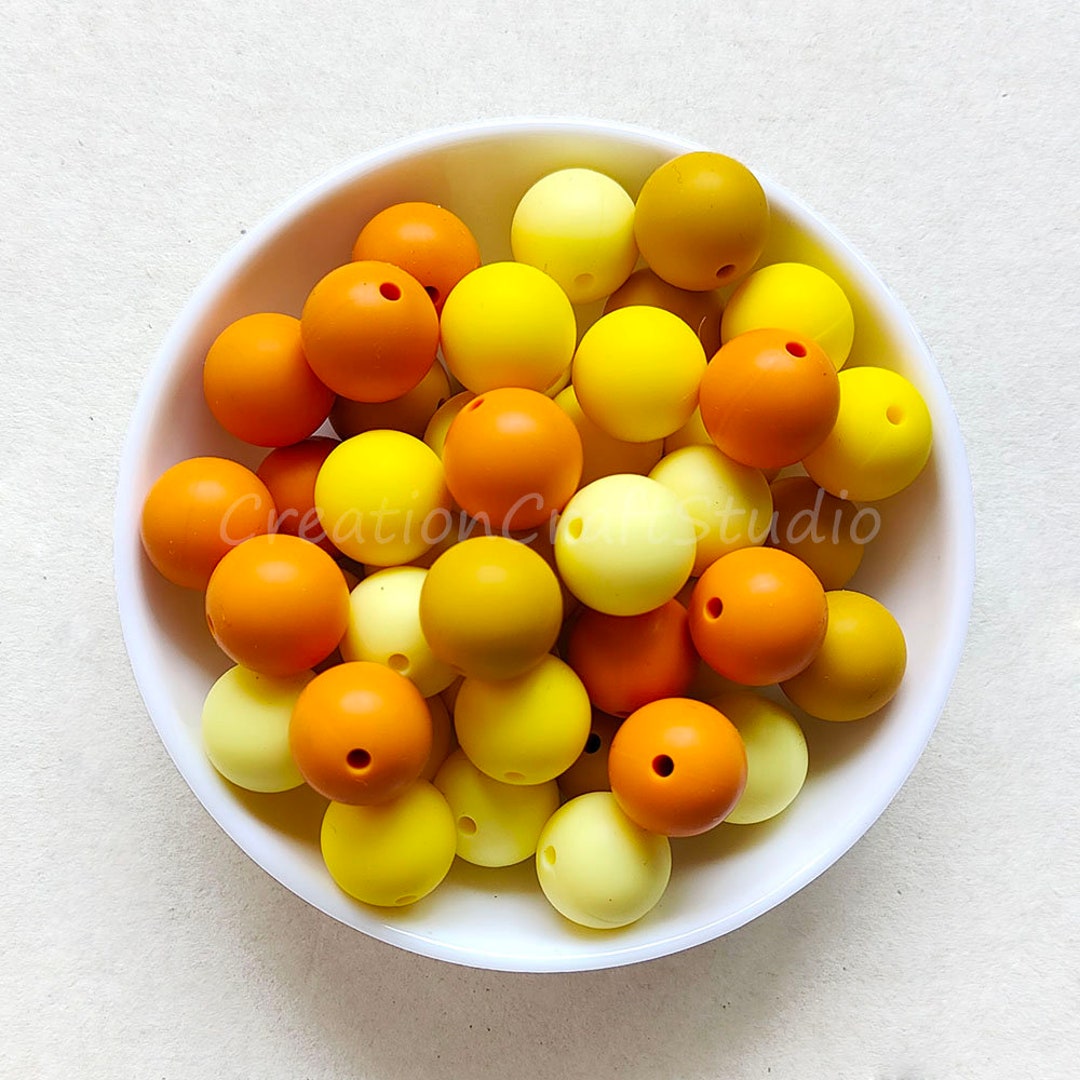 Silicone Ball, Bulk Silicone Beads, Mix 4 Colors 12/15mm Round Loose