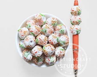 Christmas Santa Deer Tree Pearl Acrylic Beads,Xmas Facny Beads DIY Winter Holiday Craft