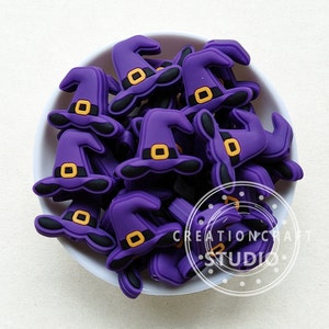 Witch Hat Focal Silicone Beads, Halloween Focal Beads, Silicone Beads Bulk