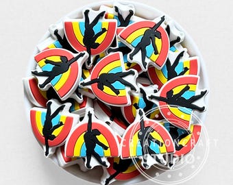 Rainbow Dancer Focal Beads,Soft Loose Shape Beads DIY Jewelry Pen Making