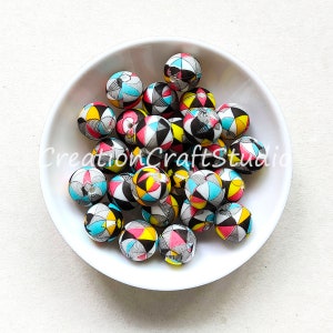 12/15mm Print Beads, Round Silicone Print Beads, Bulk Loose Beads, Silicone Ball Bead, Round Beads, Pearl, Wholesale Silicone Beads