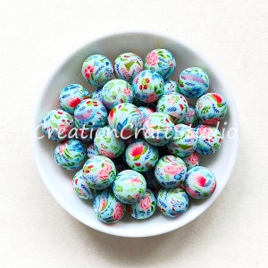 Perline di silicone all'ingrosso, perline rotonde da 12/15 mm, perline esagonali da 14 mm, perline di silicone stampate, perline di silicone all'ingrosso, perline artigianali, creazione di gioielli